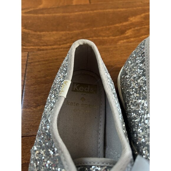 Keds x Kate Spade Sneakers Women's Size 5 Glitter Bride Wedding Silver - Picture 5 of 8